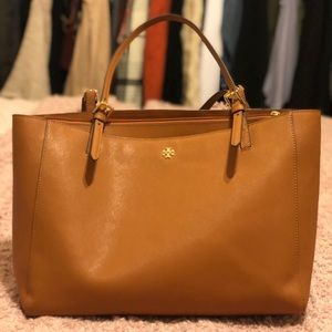 Tory Burch Chestnut Brown Tote Bag